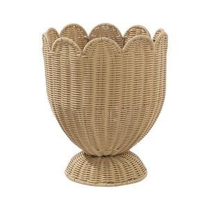 My Texas House Hand Woven Scalloped Patriotic Planter 14" Urn Shaped Pedestal